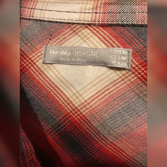 Bershka Woman Plaid Crop Top - Picture 6 of 6